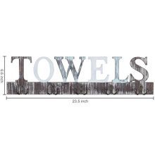 Dual-Hook Towel Hanging Rack with Cutout Letters