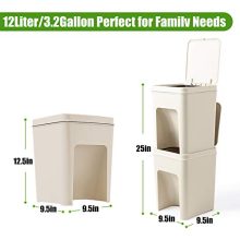 SUNPOLLO 2-Pack Plastic Kitchen Trash Can