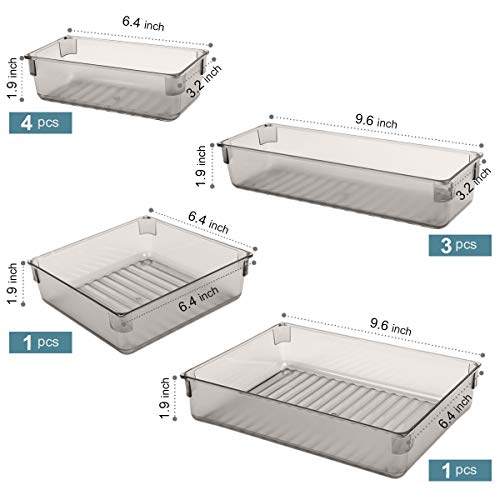 Kootek 9 Pcs Desk Drawer Organizer Trays 4-Size