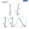 Folding Hitch-Mounted Ski/Snowboard Rack – Fits 1.25” or 2” Receivers, Holds 6 Skis or 4 Snowboards