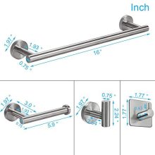 TocTen 5 Piece Bathroom Hardware Set Thicken Stainless Steel