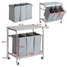 Heavy-Duty Laundry Hamper Cart Ironing Board