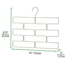 mDesign Modern Metal Closet Rod Hanging Accessory