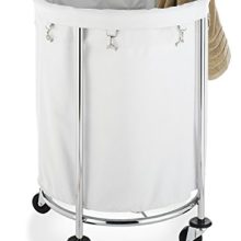 Heavy Duty Wheels-Chrome Laundry Hamper
