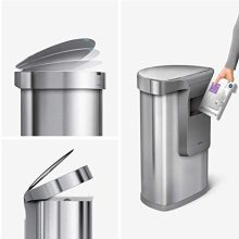 Code J Custom Fit Liners | easyhuman 45L Semi-Round Automatic Sensor Trash Can - The Ultimate Hygienic Solution for Effortless Waste Disposal! 🗑️✨