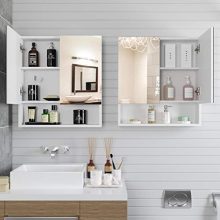 Wall Mirror Cabinet with Double Doors and Adjustable Shelf