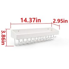 Hanging Jewelry Organizer with 23 Hooks and Shelf - Wall-Mounted Elegance for Your Precious Accessories
