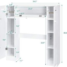 KINGSO Bathroom Organizer Over The Toilet Storage Cabinet for Bathroom