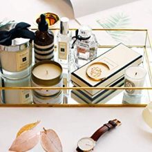 CHICHIC Gold Mirror Tray Jewelry Organizer Vanity Tray Jewelry