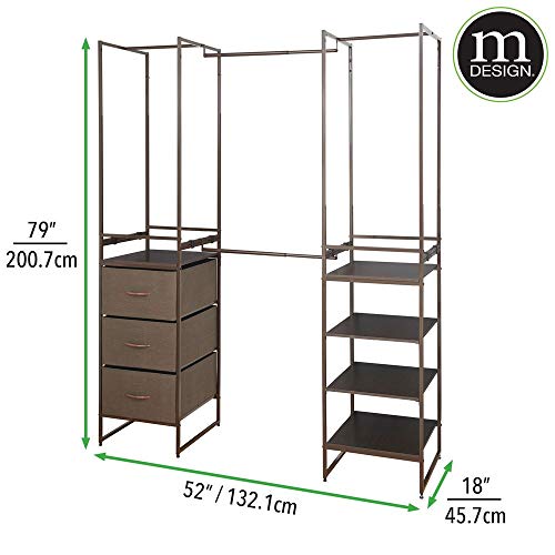 mDesign Modular Closet Organizer System, Storage