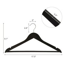 Wooden Coat Hangers Suit Hangers with Pants Bar