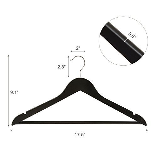 Wooden Coat Hangers Suit Hangers with Pants Bar