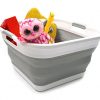 Collapsible Plastic Laundry Basket Square Tub/Basket
