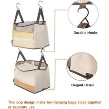 2-Shelf Hanging Closet Organizer - Space-Saving Storage for Dorms, Condos, Bedrooms, and More