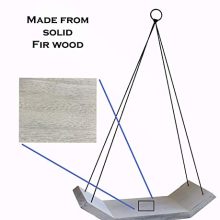 Modern Living Wood Floating Shelves -Set of 2 Solid Wooden Hanging Shelves