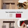 TomCare 2 Pack Bamboo Coat Rack Wall Mounted