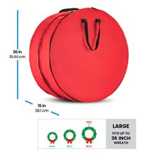 Duplex Premium Christmas Wreath Storage Bag 36”