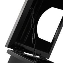 Garbage Enclosure with Locking Lid Open