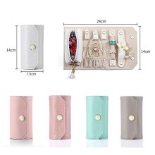 Vlando Small Travel Jewelry Roll Bag Organizer
