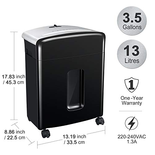 Bonsaii 10-Sheet High-Security Micro-Cut Paper Shredder