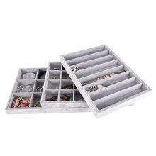 Autoark Ice Velvet Stackable Jewelry Tray Showcase