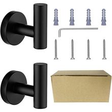 Nolimas Towel Coat Hook Matte Black Stainless Steel