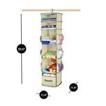 Smart Design 6-Tier Smart Carousel Organizer w/ 6 Pockets