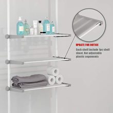 Over The Toilet Storage Rack Easy to Assemble, Height and Width Adjustable