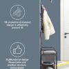 LENTIA Entryway Coat Rack Hall Tree Shoe Bench