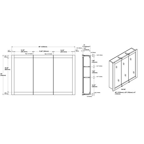 Framed Mirrored Medicine Cabinet in Espresso