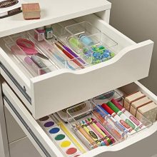 Clear Plastic Vanity and Desk Drawer Organizers