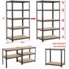 Yaheetech Industrial Storage Shelves 5-Tier