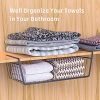 Under Shelf Basket, iSPECLE 4 Pack Wire Rack, Slides Under Shelves For Storage