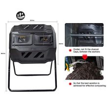 Dual Rotating Outdoor Garden Compost Bin