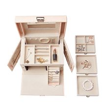 Jewelry Box Organizer Faux Leather