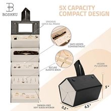 Journey Jewelry Organizer Box – Luxurious, Compact Jewelry Roll with 5X Capacity for Safe, Secure Travel Storage