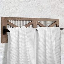 Autumn Alley Barn Door Rustic Bathroom Towel Rack
