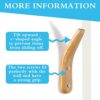 4 Pieces Wooden Coat Hooks Wall-Mounted Natural Wood