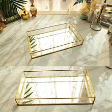 CHICHIC Gold Mirror Tray Jewelry Organizer Vanity Tray Jewelry