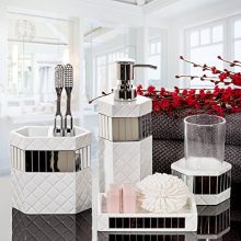 Quilted Mirror Vanity Tray – Decorative Cosmetics Organizer