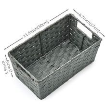 EZOWare Pack of 3 Paper Rope Woven Storage Baskets