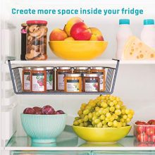 Under Shelf Basket, iSPECLE 4 Pack Wire Rack, Slides Under Shelves For Storage