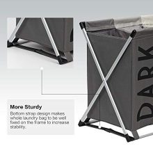 HOMEST Laundry Basket 3 Sections, Large Dirty Clothes