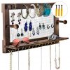 Jewelry Organizer, POZEAN Rustic Jewelry Organizer Wall Mounted