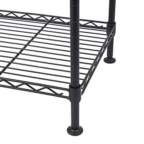 Vacclo 4-Tier Wire Shelving 4 Shelves Unit Metal Storage