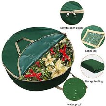 Large Christmas Wreath Storage Bag with Transparent Window