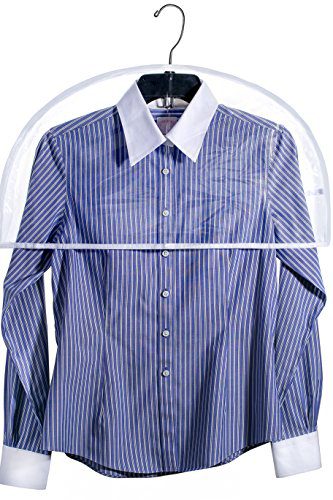 Clear Vinyl Shoulder Covers for Clothes – Set of 12 Protective Storage Covers for Suits, Dresses & Blouses – Durable, Breathable, and Dust-Free