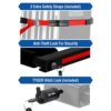 Folding Hitch-Mounted Ski/Snowboard Rack – Fits 1.25” or 2” Receivers, Holds 6 Skis or 4 Snowboards