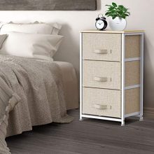 3 Drawer Fabric Dresser Storage Tower, Dresser Chest