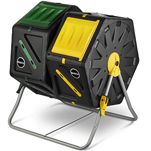 Dual Chamber Compost Tumbler Sliding Doors